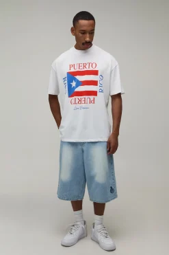 T-shirt Oversize Imprimé Porto Rico