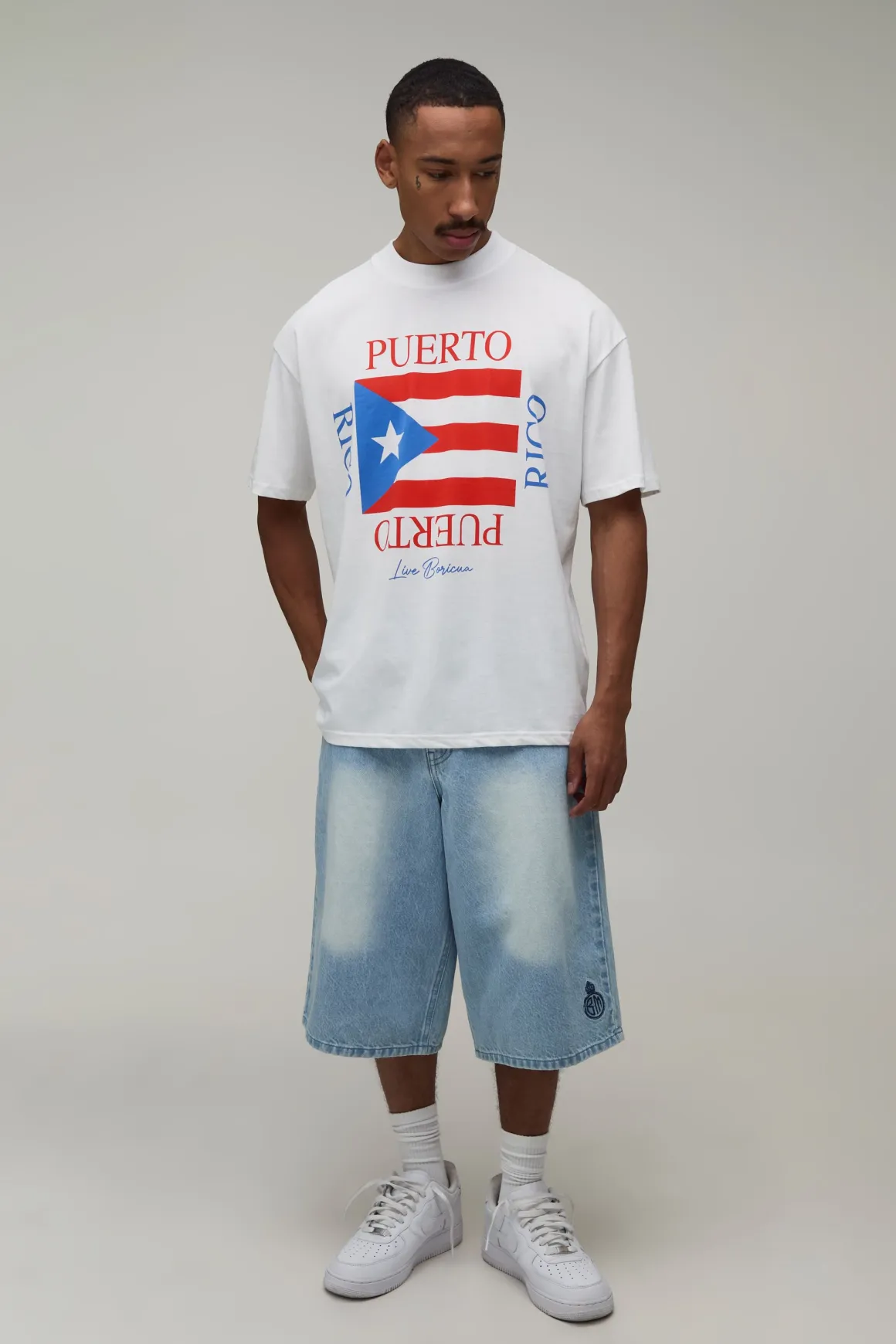 T-shirt Oversize Imprimé Porto Rico