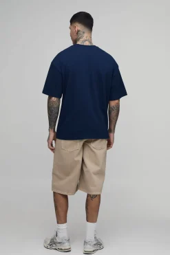 boohooMAN T-shirt Oversize Imprimé Riviera Coupe Tall<Homme T-Shirts Impriméstendances|T-Shirts