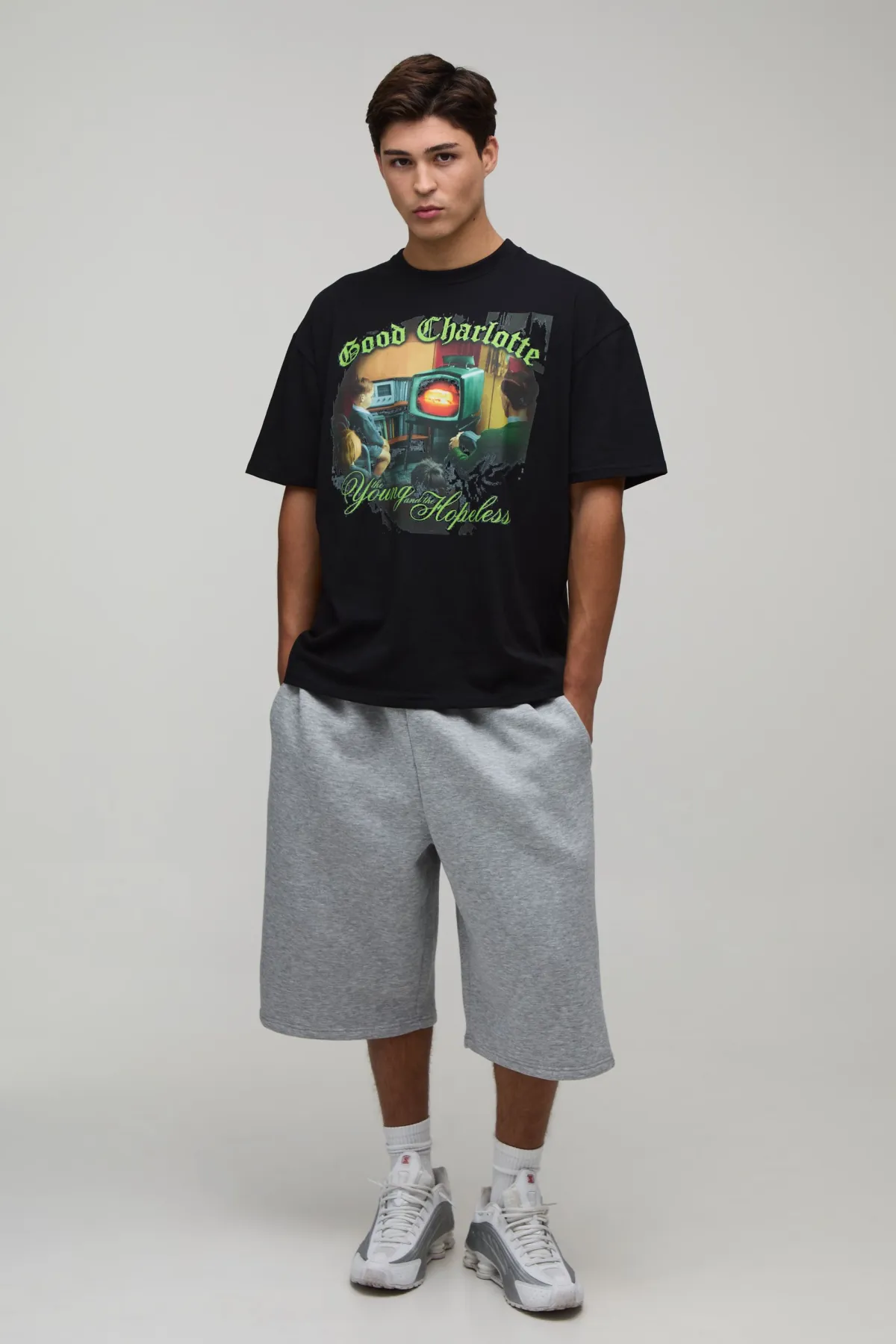 boohooMAN T-shirt Oversize À Imprimé Sous Licence Good Charlotte<Homme T-Shirts Impriméstendances|T-Shirts