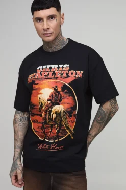 T-shirt Oversize Imprimé Sous Licence Chris Stapleton Coupe Tall