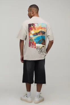 T-shirt Oversize Imprimé Sous Licence Cafe Del Mar