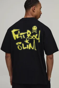T-shirt Oversize À Imprimé Sous Licence Fat Boy Slim