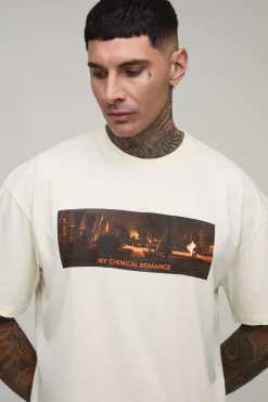 T-shirt Oversize Imprimé Sous Licence My Chemical Romance Tall