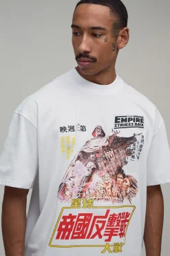 boohooMAN T-shirt Oversize Imprimé Sous Licence Star Wars<Homme T-Shirts Impriméstendances|T-Shirts