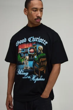 T-shirt Oversize Imprimé Sous Licence Good Charlotte