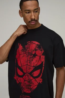 boohooMAN T-shirt Oversize À Imprimé Sous Licence Classique Spiderman<Homme T-Shirts Impriméstendances|T-Shirts