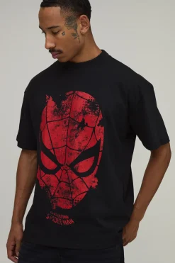 boohooMAN T-shirt Oversize À Imprimé Sous Licence Classique Spiderman<Homme T-Shirts Impriméstendances|T-Shirts