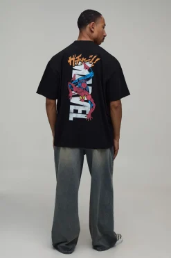 T-shirt Oversize Imprimé Spiderman Sous Licence