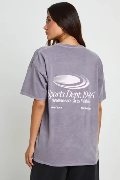 boohoo T-shirt Oversize Imprimé Sports Dept Devant Et Dos<Femme Tops