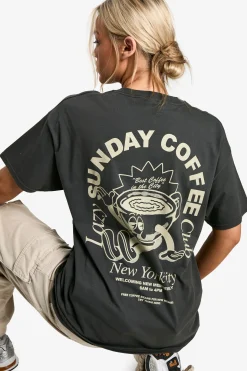 T-shirt Oversize Imprimé Sunday Coffee Club