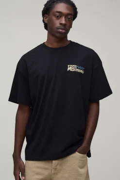 T-shirt Oversize Imprimé Synthétique Sous Licence Foo Fighters
