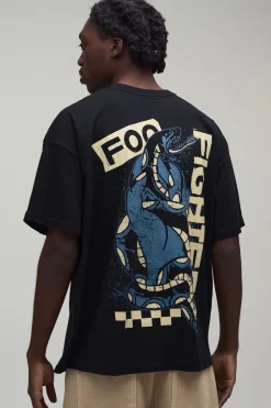 T-shirt Oversize Imprimé Synthétique Sous Licence Foo Fighters