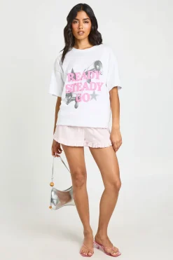 T-shirt Oversize À Imprimé Synthétiqueff Ready Steady Go