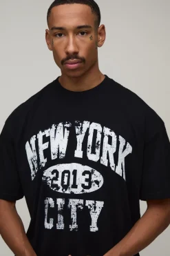 T-shirt Oversize Imprimé Varsity New York