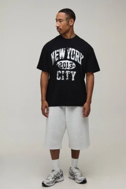 T-shirt Oversize Imprimé Varsity New York