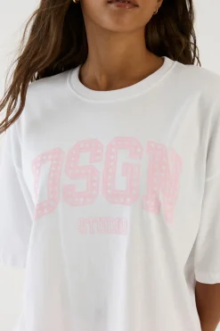 T-shirt Oversize À Imprimé Vichy Collegiate Dsgn Studio