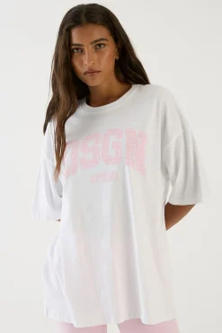 T-shirt Oversize À Imprimé Vichy Collegiate Dsgn Studio