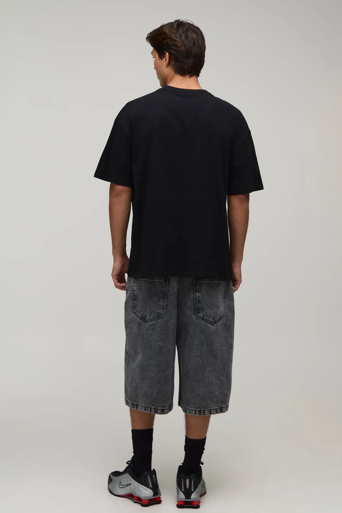 T-shirt Oversize Imprimé Voiture Avec Surpiqûres Apparentes
