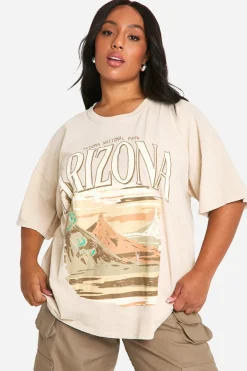 T-shirt oversize lavé Plus Arizona