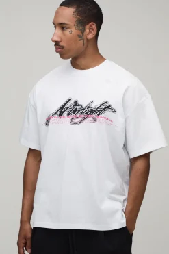 T-shirt Oversize À Manches Courtes Imprimé Tête De Mort Afterlight
