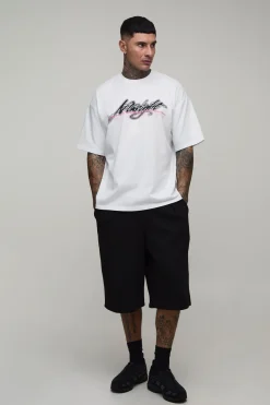 T-shirt Oversize À Manches Courtes Avec Imprimé Tête De Mort Afterlight Tall