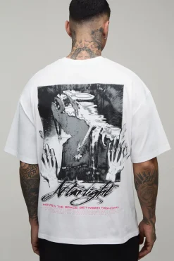 T-shirt Oversize À Manches Courtes Avec Imprimé Tête De Mort Afterlight Tall
