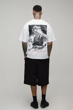 T-shirt Oversize À Manches Courtes Avec Imprimé Tête De Mort Afterlight Tall