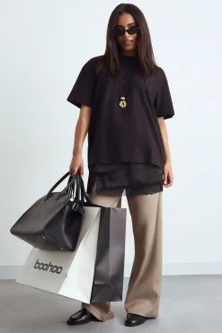 T-shirt oversize à manches courtes
