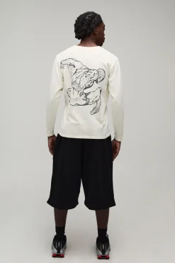 boohooMAN T-shirt Oversize À Manches Longues Imprimé Spiderman Effet Délavé Acid Wash<Homme T-Shirts Impriméstendances|T-Shirts