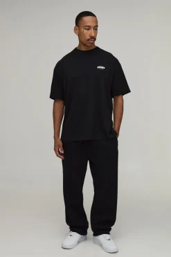 T-shirt Oversize Noir Avec Imprimé Graffiti Localisation