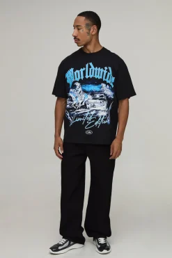 boohooMAN T-shirt Oversize Imprimé Western Grande Échelle<Homme T-Shirts Impriméstendances|T-Shirts