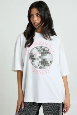 boohoo T-shirt Oversize Occasionally Disco<Femme Tops