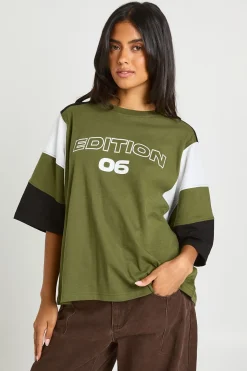 T-shirt Oversize À Panneaux Football