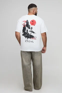 T-shirt oversize Plus à imprimé paysage