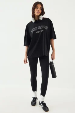 DSGN Studio T-Shirt Oversize Poids Lourd Sports Club<Femme Dsgn Studio|Tops