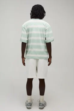 T-shirt Oversize À Rayures Avec Broderie Palmier