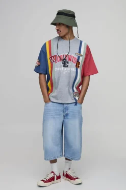 T-shirt Oversize À Rayures Brodées Édition Collector