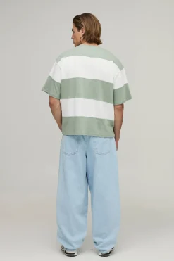 T-shirt Oversize À Rayures Colour Block