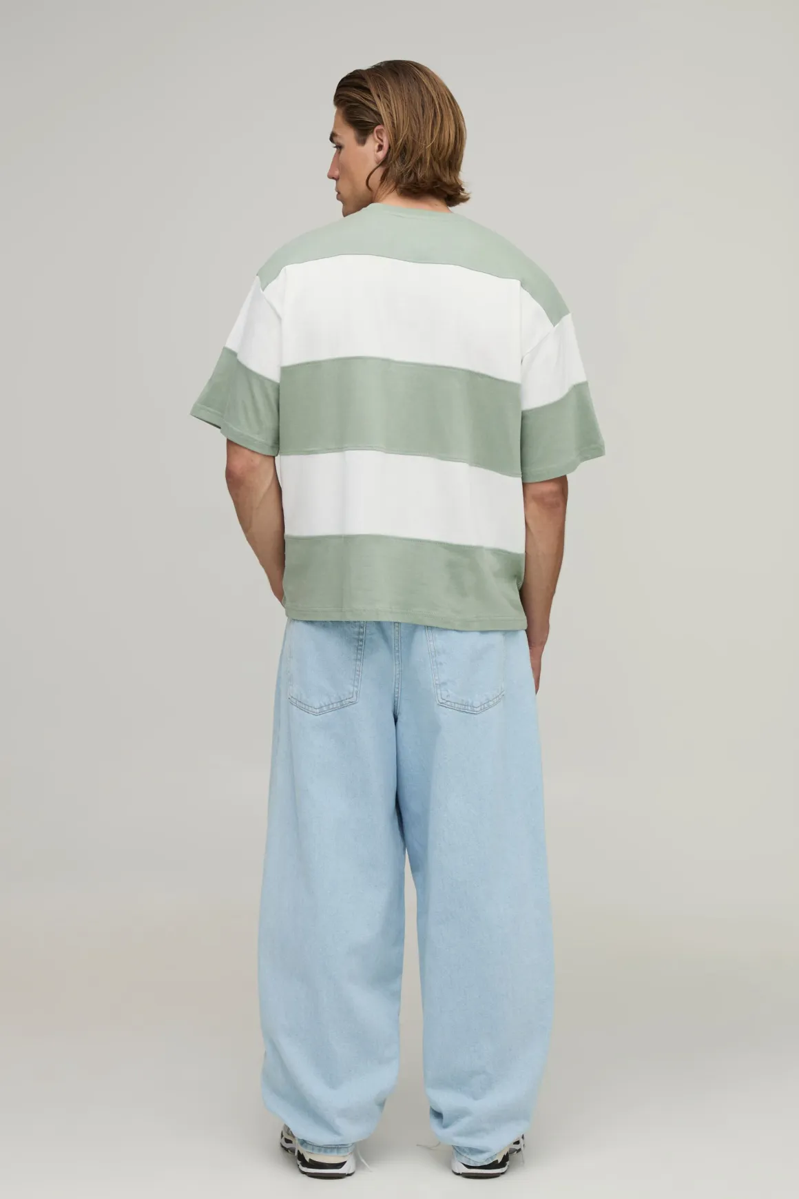 T-shirt Oversize À Rayures Colour Block