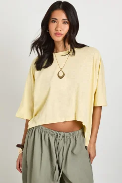 boohoo T-shirt Oversize Semi-transparent En Jersey Slub À Ourlet Arrondi<Femme Tops