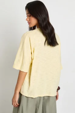 boohoo T-shirt Oversize Semi-transparent En Jersey Slub À Ourlet Arrondi<Femme Tops