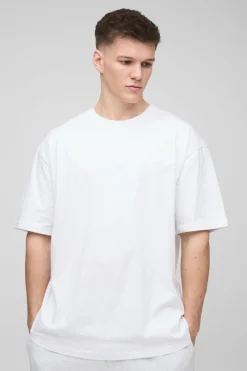 T-shirt oversize signature BM brodé col rond pour grandes tailles