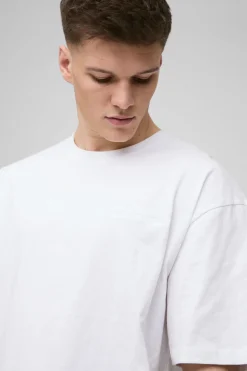 T-shirt oversize signature BM brodé col rond pour grandes tailles