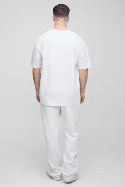 T-shirt oversize signature BM brodé col rond pour grandes tailles