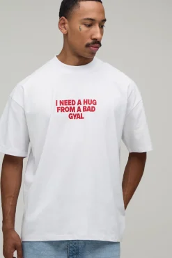 T-shirt Oversize À Slogan Imprimé