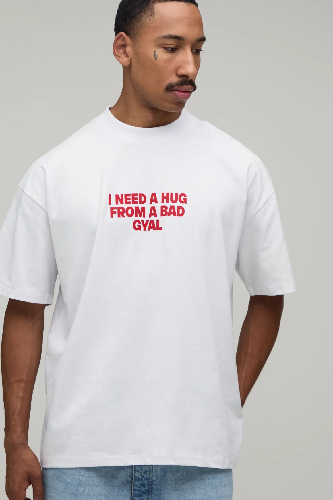 T-shirt Oversize À Slogan Imprimé