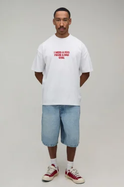 T-shirt Oversize À Slogan Imprimé