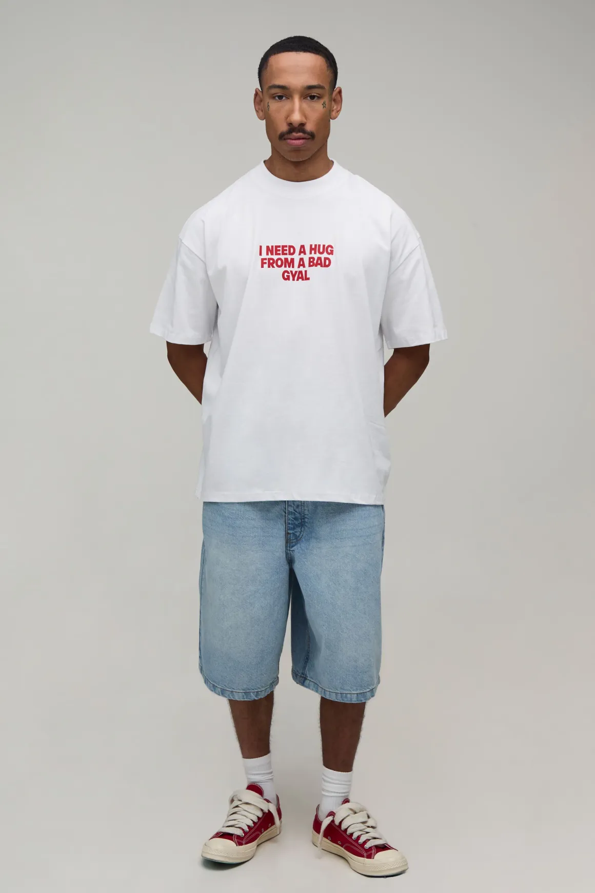 T-shirt Oversize À Slogan Imprimé