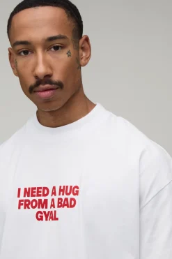 T-shirt Oversize À Slogan Imprimé